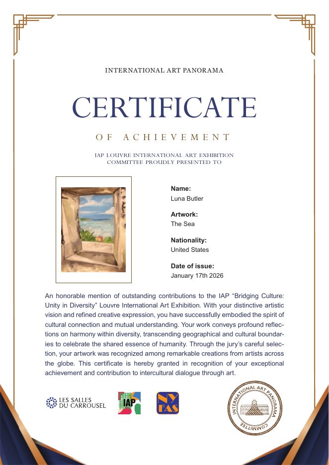 2026 IAP certificate, U.S. exhibitor