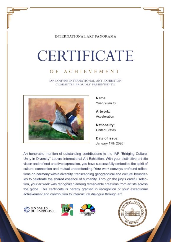 2026 IAP certificate, U.S. exhibitor
